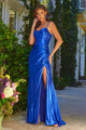 Jersey Sleeveless Slit Gown by GLS Gloria GL3590 - XS / Royal Blue - Long Formal Dresses