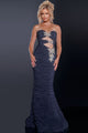 Jersey Strapless Mermaid Dress by Jovani 40174 - 00 / Navy - Long Formal Dresses
