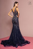 Jeweled Lace Illusion Mermaid Dress by GLS Gloria GL2685 - Long Formal Dresses