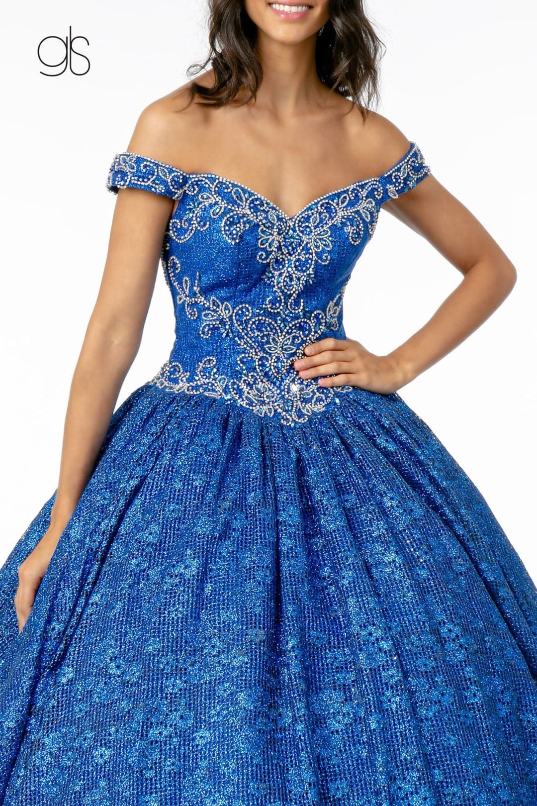 Jeweled Off the Shoulder Ball Gown by Elizabeth K GL1821 - Quinceanera Dresses