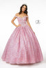 Jeweled Off the Shoulder Ball Gown by Elizabeth K GL1821 - XS / Fuchsia - Quinceanera Dresses