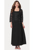 J&J Fashion 8466 Classy Mother Of The Bride Dress - BLACK / M