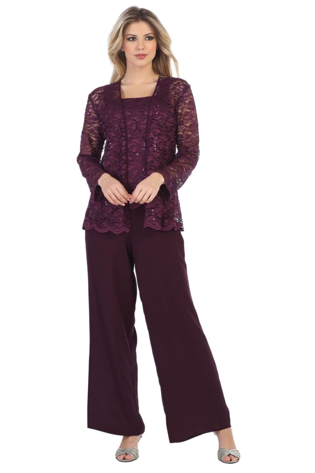 burgundy: Mother of the Bride Pant Suits & Sets