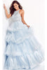 Jovani 00461 A-Line Dress with Embellished Halter and Tiered Design - Prom