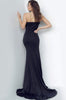 Jovani 00567 - High-Slit Dress with Pleated Asymmetrical Bodice. - Prom