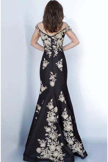 Jovani - 00635 Sweetheart Embroidered Trumpet Dress - Prom