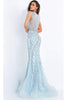 Jovani 02336 Trumpet Dress with Embellished Scoop Neck - Prom