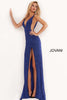 Jovani 02472 Fitted Stretchy Metallic Glitter Prom Dress