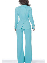 Jovani - 02637 Two Piece Deep V-Neck Pantsuit