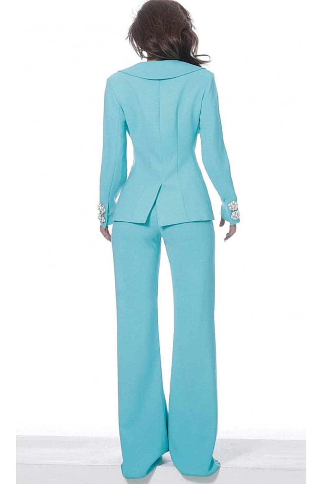 Jovani - 02637 Two Piece Deep V-Neck Pantsuit - Prom