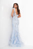 Jovani 02773 Plunging V-Neck Dress with Floral Appliques - Prom