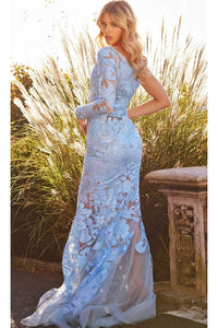 Jovani - 03333 Sequin Prom Gown with One Sleeve - Prom