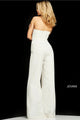 Jovani 03828 - Strapless Straight Neck Wide Leg Evening Jumpsuit - Prom