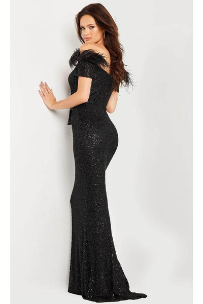 Jovani - 03936 Sequined Long Sleeve Sheath Dress - Prom