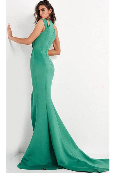 Jovani - 04222 Split One-Shoulder High Leg Slit Evening Gown - Prom
