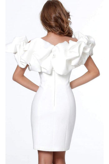 Jovani 04367 - Ruffled Off-Shoulder Fitted Dress - Prom