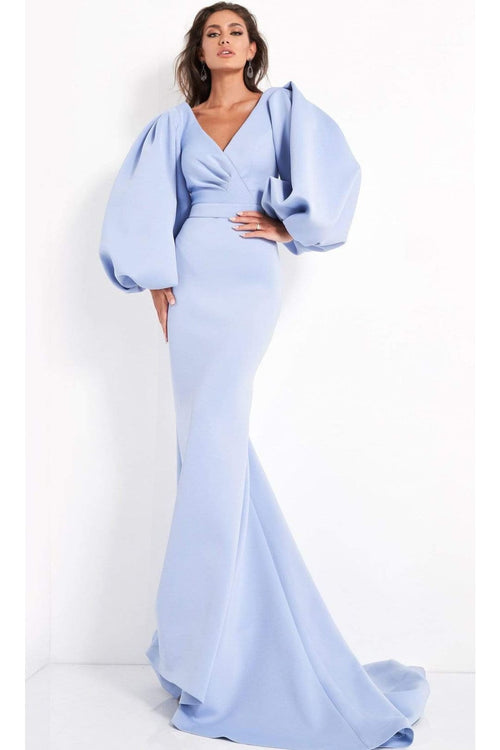 Jovani 04371 - Oversized Bishop Sleeve Mermaid Dress - Prom