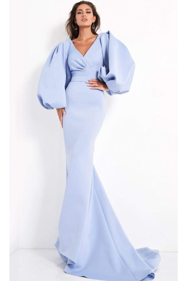 Jovani 04371 - Oversized Bishop Sleeve Mermaid Dress - Prom