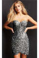 Jovani 04914 - Strapless Sequin Sheath Cocktail Dress - Prom