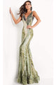 Jovani 05103 - Glamorous Sequin Plunging V-Neck Junior Prom Gown - Prom