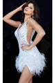 Jovani 05535 Plunging V-Neck Cocktail Dress. - Prom