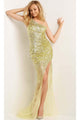 Jovani 05647 Embellished One-Shoulder Sheath Dress - Prom