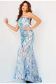 Jovani 05664 Sequin One-Shoulder Sheath Dress - Prom