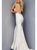 Jovani 05960 - Dazzling Glitter Prom Dress with Plunging V-Neck
