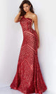 Jovani - 06017 Geometric Sequined Gown - Prom
