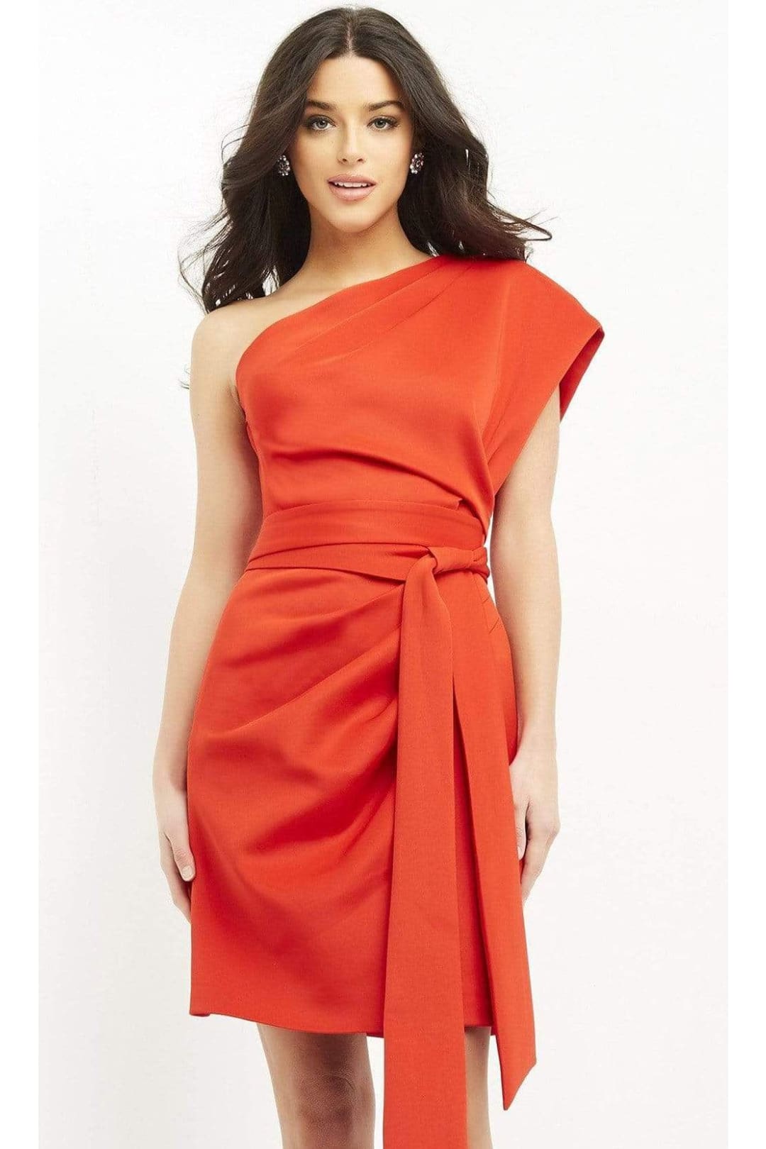 Jovani 06316 One-Shoulder Scuba Sheath Dress - Prom