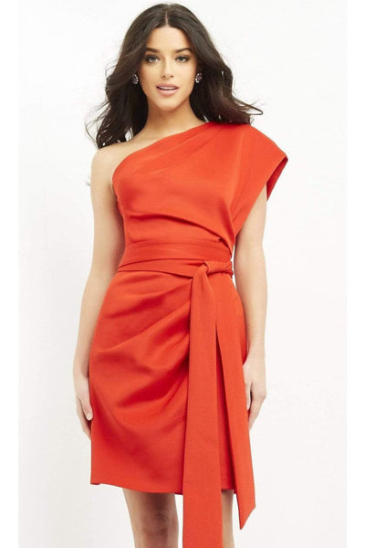 Jovani 06316 One-Shoulder Scuba Sheath Dress - Prom