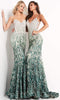 Jovani 06459 - Strapless Two-Tone Sequined Sheath Dress - Prom