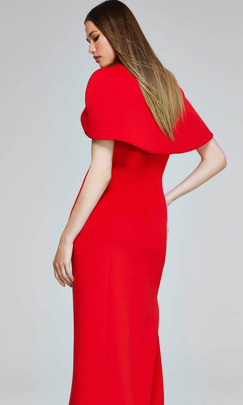 Jovani 06538 Evening Gown with High Neck and Cape Detail - Prom
