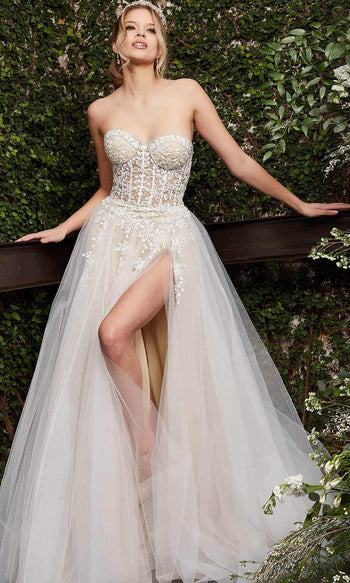 Jovani 06610 - Sweetheart Corset Bridal Gown - Prom
