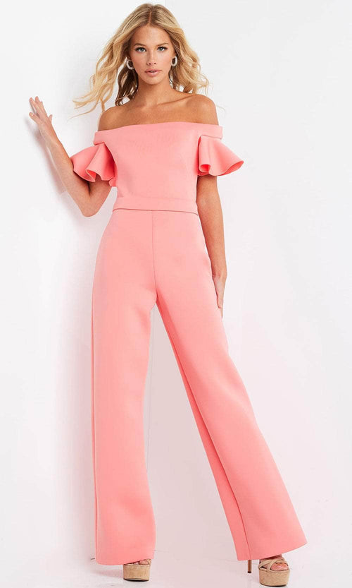 Jovani 06713 - Off-Shoulder Evening Jumpsuit - Prom