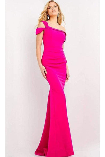 Jovani 06723 - Full-Length Straight-Across Plain Dress - Prom