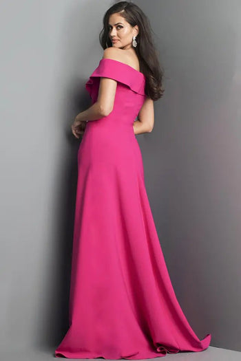 Jovani 06746 - Off-Shoulder A-Line Mother of the Groom Dress - Prom