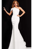 Jovani - 06753 Asymmetric Evening Gown w Court Train - Prom