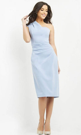Jovani 06835 - Sleek One-Shoulder Crepe Dress