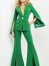 Jovani - 06922 Two Piece Collared Jumpsuit