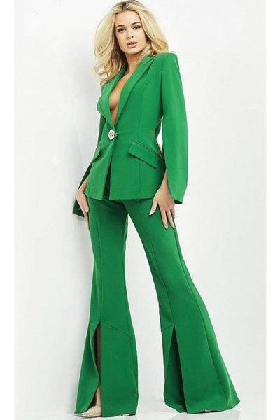 Jovani - 06922A Two Piece Collared Pantsuit - Prom