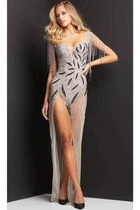 Jovani 07031 - Sleek Sleeveless Deep V-Neck Evening Gown - Prom