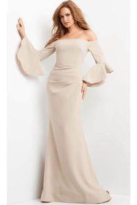 Jovani 07065 - Off-Shoulder Mermaid Mother of the Groom Dress - Prom