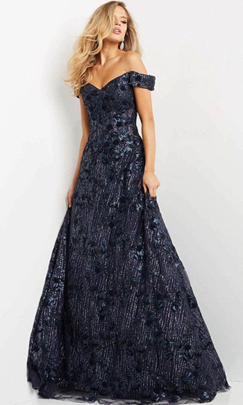 Jovani 07162 - Off-Shoulder Sweetheart Neck Evening Gown - Prom