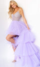 Jovani 07231 High-Low Tulle Gown with Beaded Accents - Prom