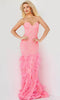 Jovani 07425 - Feathered Prom Dress with Sweetheart Neckline and Sequins - Prom