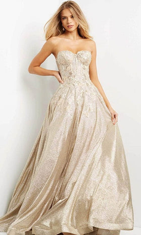Jovani 07497 - Strapless Sweetheart Neckline Evening Gown