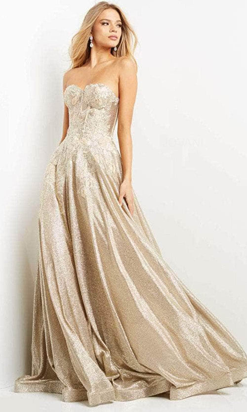 Jovani 07497 - Strapless Sweetheart Neckline Evening Gown - Prom