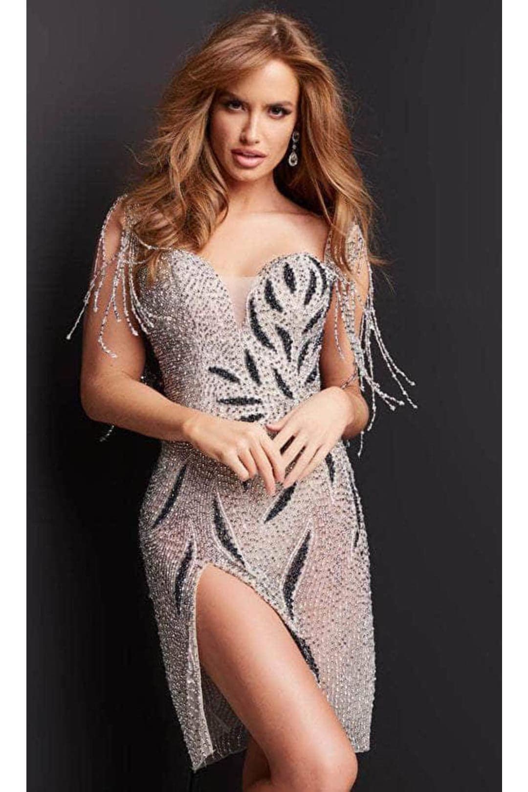 Jovani 07577 Sexy Beaded Sweetheart Prom Cocktail Dress