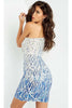 Jovani 07782 One Shoulder Mini Ombre Sequin Dress